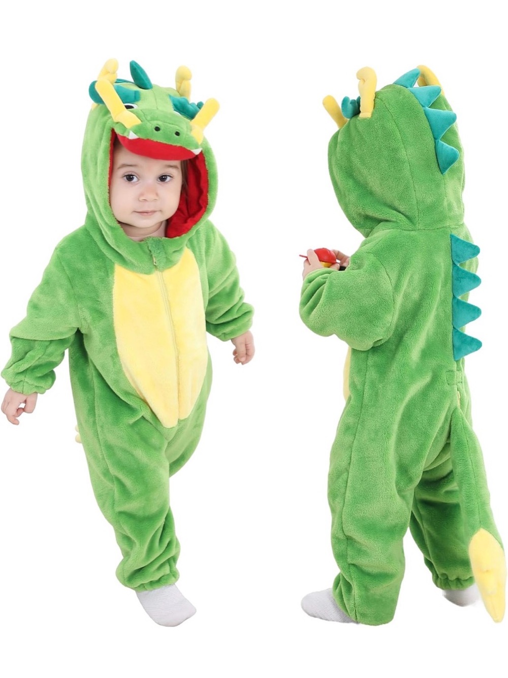 Green Dragon Hooded Toddler Costume - 12-18 months